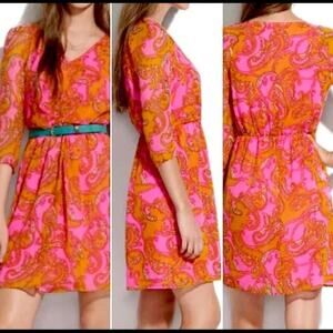 Madewell Silk Paisley Dress 0